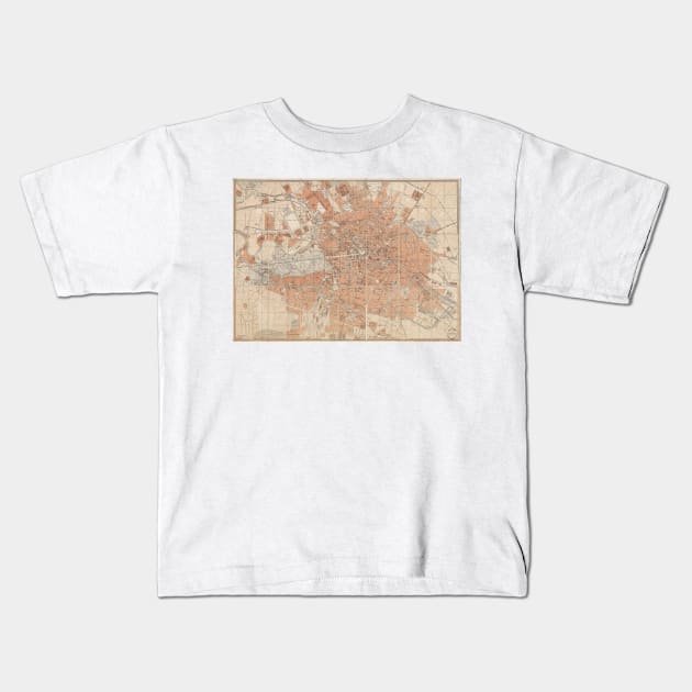 Vintage Map of Berlin Germany (1877) Kids T-Shirt by Bravuramedia